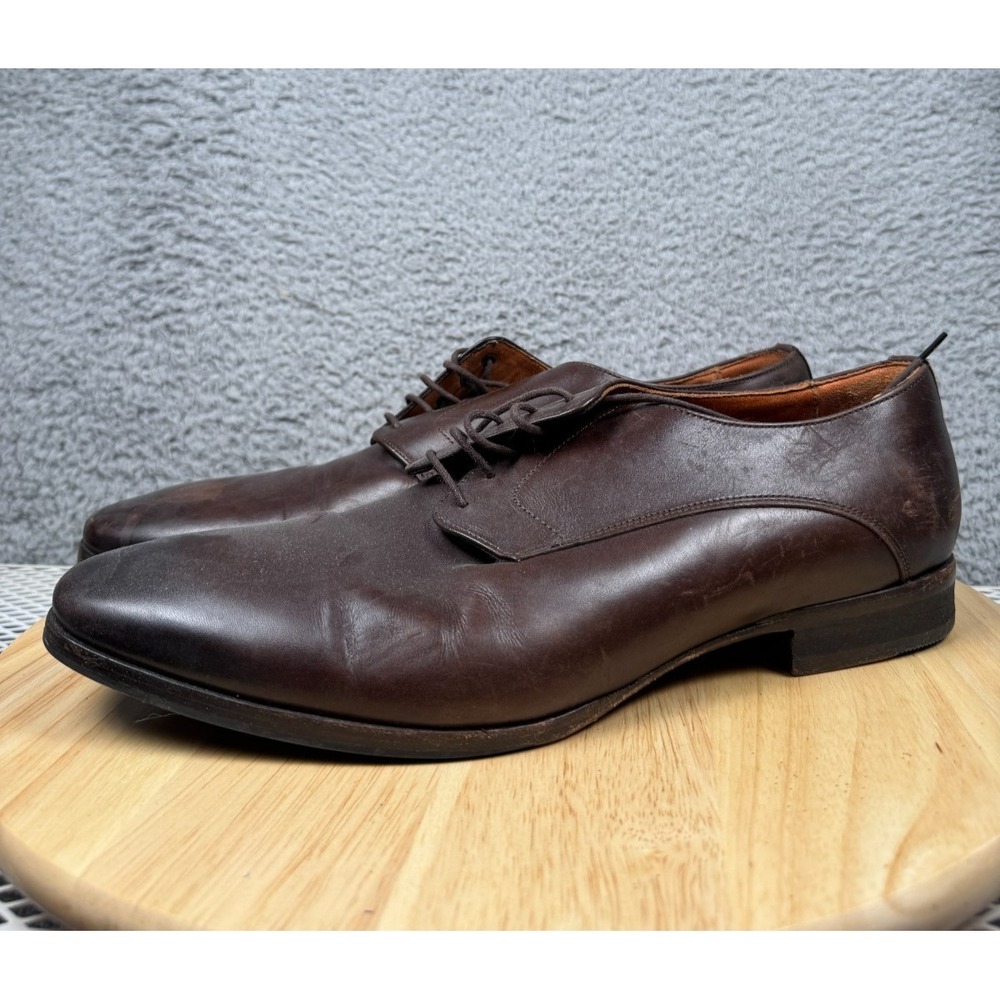 Wolf and Shepherd Brown Leather Cap Toe Oxford Men's Size 12.5